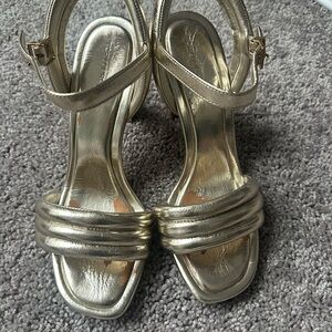 Tory Burch Gold Strappy Sandals